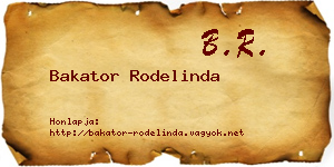 Bakator Rodelinda névjegykártya